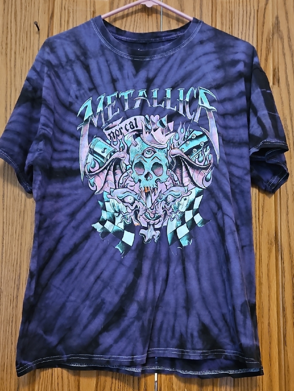 Metallica Purple Tie-Dye Graphic Tee Size Large